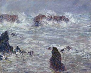 Tempesta, al largo della costa di Belle-Ile
